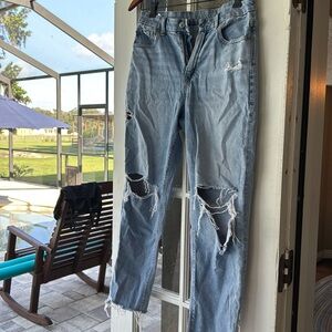 American Eagle Outfitters Blue Jeans Distressed Sz 6 Stridgid